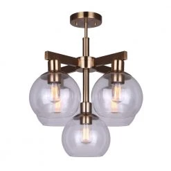 Landry 19.5 in. 5-Light Gold Semi-Flush Mount by CANARM