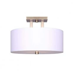 River 15 in. 3-Light Gold Semi-Flush Mount by CANARM