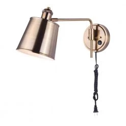 Ryana 1-Light Gold Swing Arm Light by CANARM