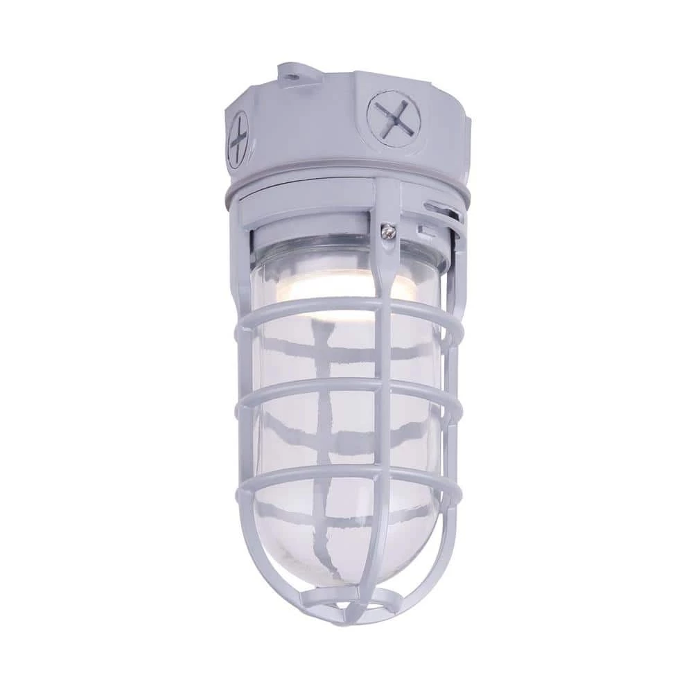1-Light Grey LED Outdoor Flush Mount Light by CANARM 1 1-Light Grey LED Outdoor Flush Mount Light by CANARM