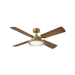Collier 54 in. Integrated LED Indoor Heritage Brass Ceiling Fan with Wall Switch by HINKLEY -HINKLEY || CANARM Shop heritage brass hinkley ceiling fans with lights 903254fhb lid 4f 1000