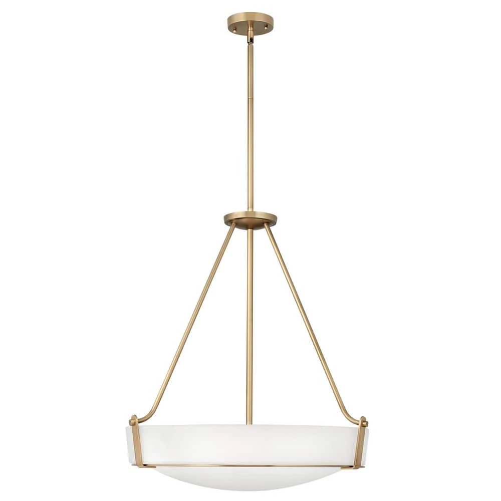 Hathaway 75-Watt Integrated LED Heritage Brass Shaded Pendant by HINKLEY 1 Hathaway 75-Watt Integrated LED Heritage Brass Shaded Pendant by HINKLEY