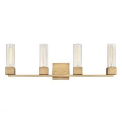 XANDER 32 in. 4-Lights Heritage Brass Vanity Light by HINKLEY