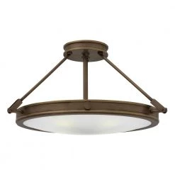 Collier 22 in. 4-Light Light Oiled Bronze Semi-Flush Mount by HINKLEY