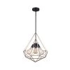 Greer 3-Light Matte Black and Gold Pendant by CANARM