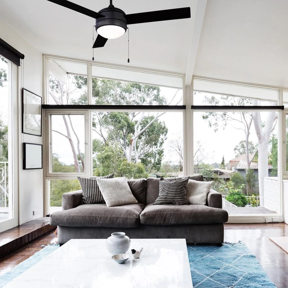 Calibre 48 in. Matte Black Ceiling Fan with Light Kit by CANARM 2 Calibre 48 in. Matte Black Ceiling Fan with Light Kit by CANARM - Image 2