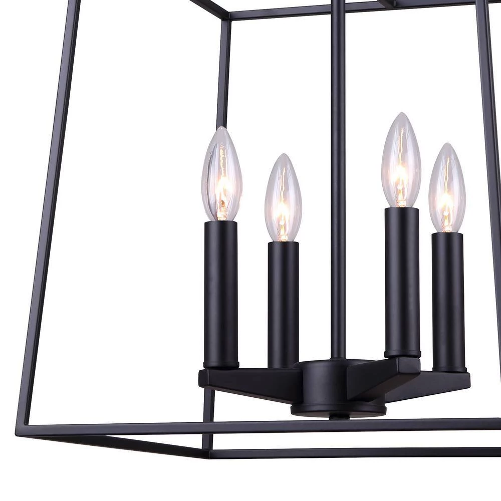 Wexford 4-Light Matte Black Chandelier by CANARM 4 Wexford 4-Light Matte Black Chandelier by CANARM - Image 4