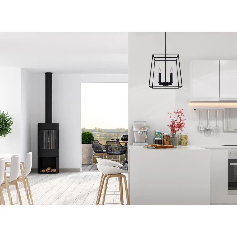 Wexford 4-Light Matte Black Chandelier by CANARM 6 Wexford 4-Light Matte Black Chandelier by CANARM - Image 6