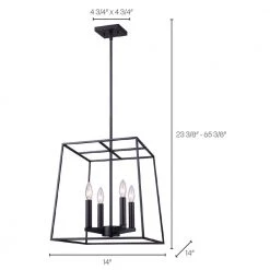 Wexford 4-Light Matte Black Chandelier by CANARM 8 Wexford 4-Light Matte Black Chandelier by CANARM -HINKLEY || CANARM Shop matte black canarm chandeliers ich763a04bk14 4f 1000