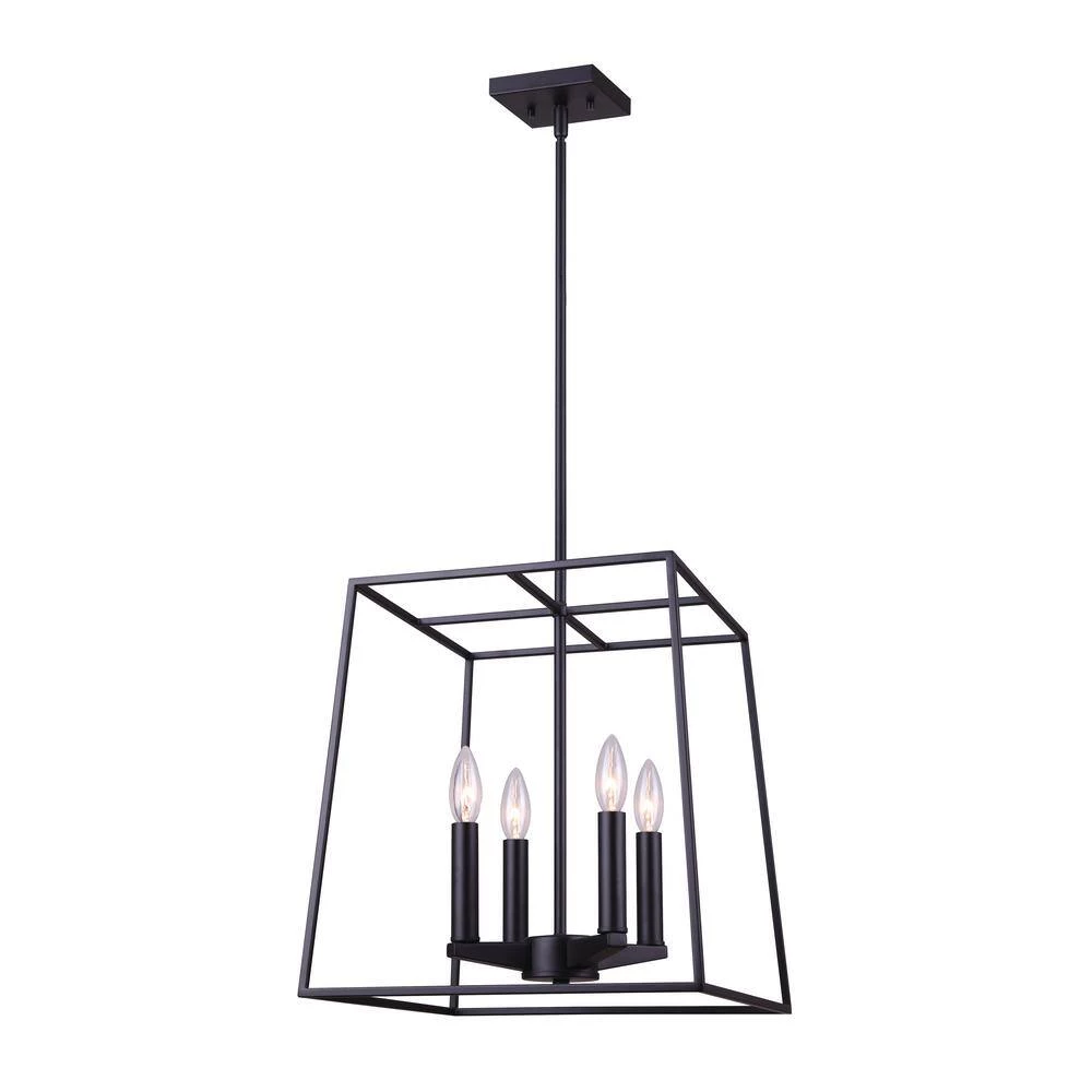 Wexford 4-Light Matte Black Chandelier by CANARM 2 Wexford 4-Light Matte Black Chandelier by CANARM - Image 2