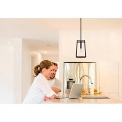 Wexford 1-Light Matte Black Pendant by CANARM -HINKLEY || CANARM Shop matte black canarm chandeliers ipl763a01bk 44 1000