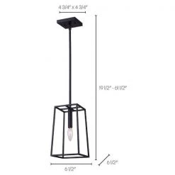 Wexford 1-Light Matte Black Pendant by CANARM -HINKLEY || CANARM Shop matte black canarm chandeliers ipl763a01bk 4f 1000