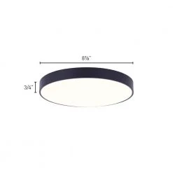 Low Profile Edgeless 9 in. Matte Black Integrated LED Flush Mount by CANARM -HINKLEY || CANARM Shop matte black canarm flush mount lights led cp9d10 bk 4f 1000