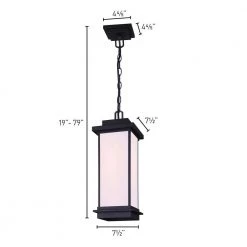 Akello 1-Light Matte Black Outdoor Pendant Light by CANARM -HINKLEY || CANARM Shop matte black canarm outdoor pendant lights iol477bk 4f 1000