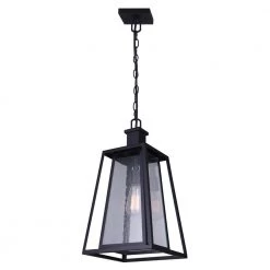 Grove 1-Light Matte Black Outdoor Pendant Light by CANARM