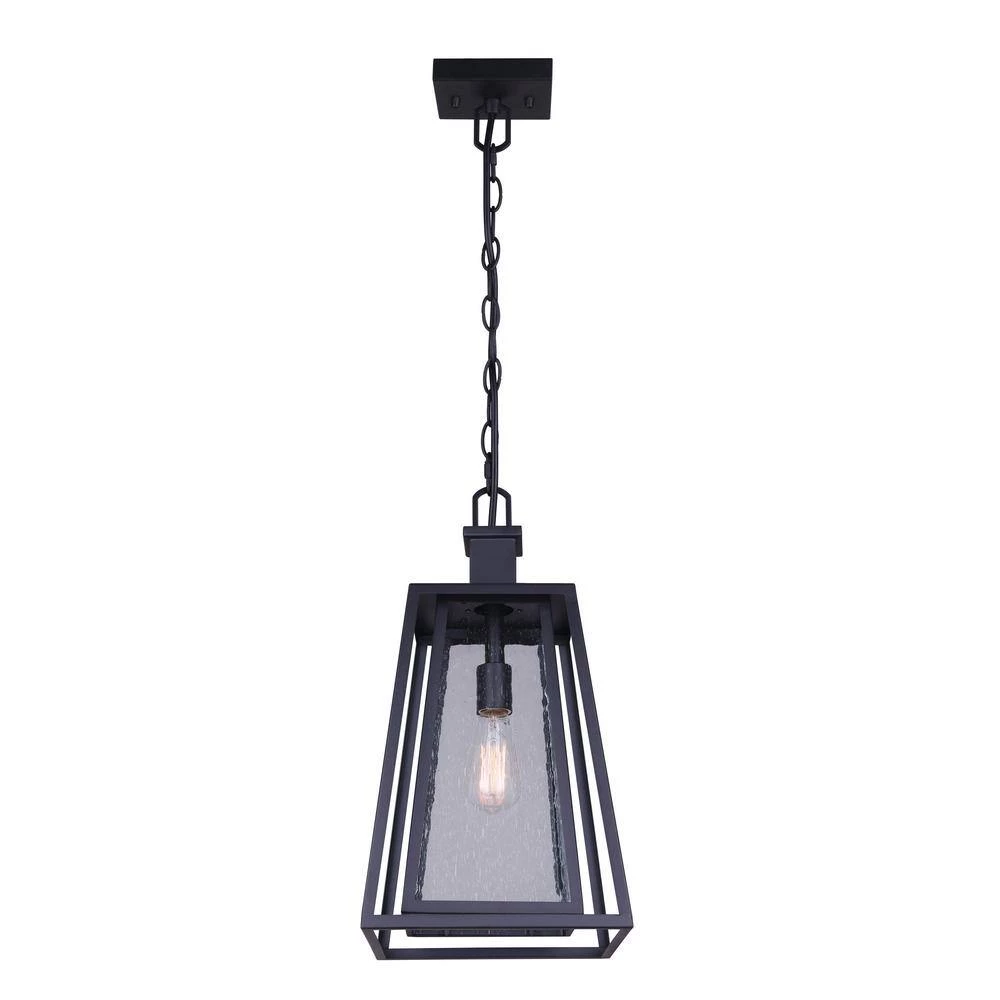 Grove 1-Light Matte Black Outdoor Pendant Light by CANARM 2 Grove 1-Light Matte Black Outdoor Pendant Light by CANARM - Image 2