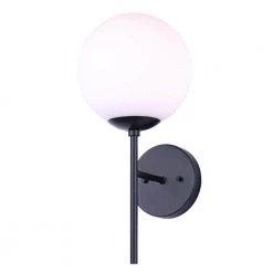 Kahlo 1-Light Matte Black Outdoor Wall Light Sconce by CANARM