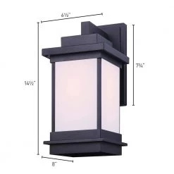 Akello 1-Light Matte Black Outdoor Wall Light Sconce by CANARM 7 Akello 1-Light Matte Black Outdoor Wall Light Sconce by CANARM -HINKLEY || CANARM Shop matte black canarm outdoor sconces iol472bk 4f 1000