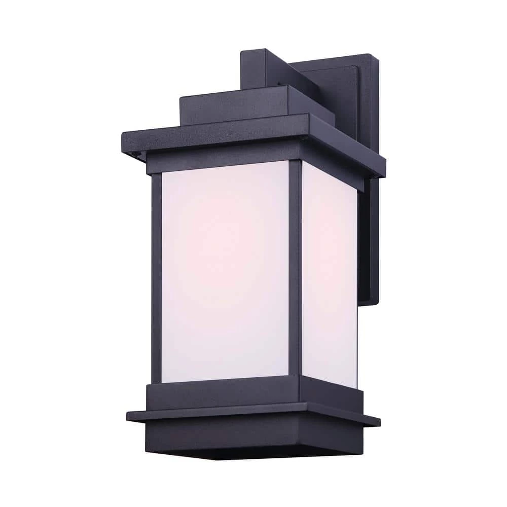 Akello 1-Light Matte Black Outdoor Wall Light Sconce by CANARM 1 Akello 1-Light Matte Black Outdoor Wall Light Sconce by CANARM