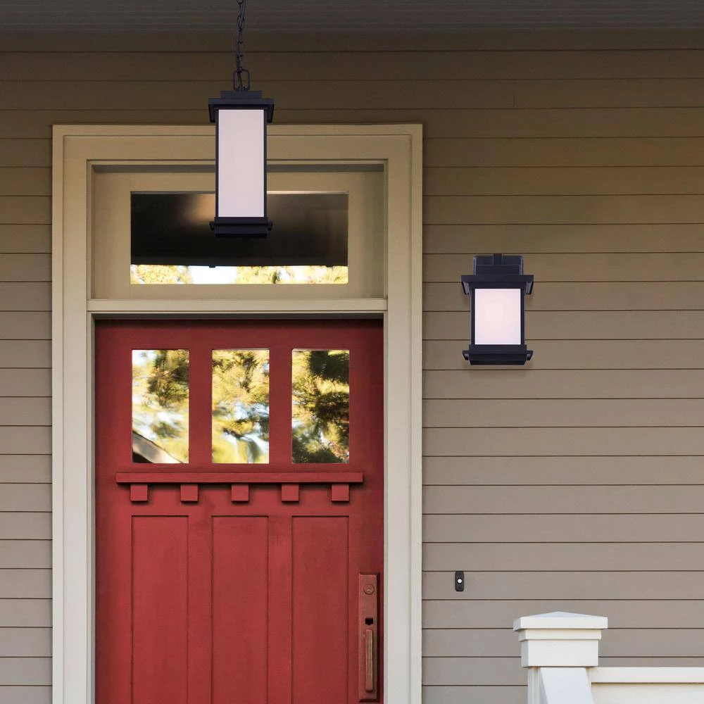 Akello 1-Light Matte Black Outdoor Wall Light Sconce by CANARM 2 Akello 1-Light Matte Black Outdoor Wall Light Sconce by CANARM - Image 2