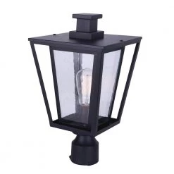 Grove 16.75 in. 1-Light Matte Black Outdoor Post Head by CANARM
