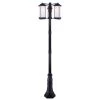 Akello 3-Light Matte Black Outdoor Post Lantern by CANARM