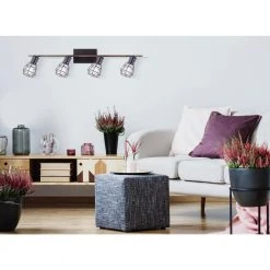 Toma 2.8 ft. 4-Light Matte Black and Faux Wood Incandescent or LED Track Lighting Kit by CANARM -HINKLEY || CANARM Shop matte black canarm track lighting kits it732a04bkw 1f 1000