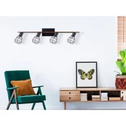 Toma 2.8 ft. 4-Light Matte Black and Faux Wood Incandescent or LED Track Lighting Kit by CANARM -HINKLEY || CANARM Shop matte black canarm track lighting kits it732a04bkw 31 1000