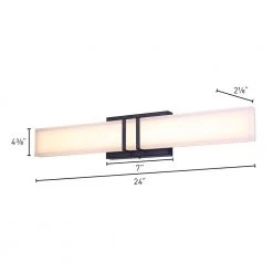 Carlyn 24 in. Matte Black LED Vanity Light Bar by CANARM -HINKLEY || CANARM Shop matte black canarm vanity lighting lvl181a24bk 4f 1000