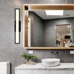 Darby 24.5 in. Matte Black LED Vanity Light Bar by CANARM -HINKLEY || CANARM Shop matte black canarm vanity lighting lvl209a25bk 1f 1000