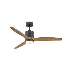 Hover 52 in. Integrated LED Indoor/Outdoor Matte Black Ceiling Fan with Wall Switch by HINKLEY
