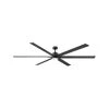 INDY MAXX 99 in. Integrated LED Indoor/Outdoor Matte Black Ceiling Fan with Wall Switch by HINKLEY
