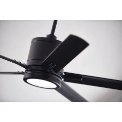 VAIL 52 in. Integrated LED Indoor/Outdoor Matte Black Ceiling Fan with Wall Switch by HINKLEY -HINKLEY || CANARM Shop matte black hinkley ceiling fans with lights 902152fmb lwd 44 1000