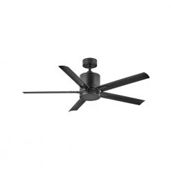 VAIL 52 in. Integrated LED Indoor/Outdoor Matte Black Ceiling Fan with Wall Switch by HINKLEY -HINKLEY || CANARM Shop matte black hinkley ceiling fans with lights 902152fmb lwd fa 1000