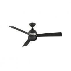 Verge 52 in. Integrated LED Indoor/Outdoor Matte Black Ceiling Fan with Wall Switch by HINKLEY -HINKLEY || CANARM Shop matte black hinkley ceiling fans with lights 902352fmb lwa 4f 1000