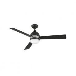 Verge 52 in. Integrated LED Indoor/Outdoor Matte Black Ceiling Fan with Wall Switch by HINKLEY