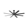 Vantage 66 in. Integrated LED Indoor/Outdoor Matte Black Ceiling Fan with Wall Switch by HINKLEY