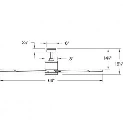 Vantage 66 in. Integrated LED Indoor/Outdoor Matte Black Ceiling Fan with Wall Switch by HINKLEY -HINKLEY || CANARM Shop matte black hinkley ceiling fans with lights 902466fmb lwd fa 1000