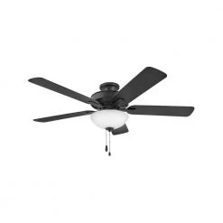 Metro Illuminated 52 in. Matte Black Ceiling Fan with Light by HINKLEY