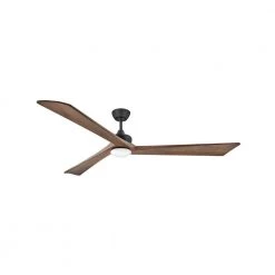 Sculpt 80 in. Integrated LED Indoor/Outdoor Matte Black Ceiling Fan with Wall Switch by HINKLEY