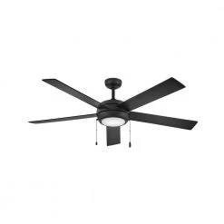 CROFT 60 in. Indoor Integrated LED Matte Black Ceiling Fan Pull Chain by HINKLEY