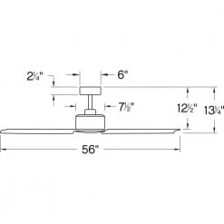 Indy 56 in. Indoor/Outdoor Matte Black Ceiling Fan with Wall Switch by HINKLEY -HINKLEY || CANARM Shop matte black hinkley ceiling fans without lights 900956fmb nwa 4f 1000