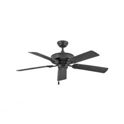 Oasis 52 in. Indoor/Outdoor Matte Black Ceiling Fan Pull Chain by HINKLEY