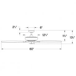 HIGHLAND 60 in. Indoor Matte Black Ceiling Fan Pull Chain by HINKLEY -HINKLEY || CANARM Shop matte black hinkley ceiling fans without lights 904160fmb nia 76 1000