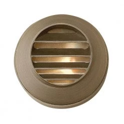 Hardy Island Round Louvered Matte Bronze LED Deck Sconce by HINKLEY