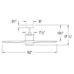 HOVER 52 in. Indoor/Outdoor Integrated LED Matte White Ceiling Fan with Remote Control by HINKLEY -HINKLEY || CANARM Shop matte white hinkley ceiling fans with lights 900752fmw lwd 1f 1000