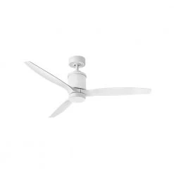 HOVER 60 in. Indoor/Outdoor Integrated LED Matte White Ceiling Fan with Remote Control by HINKLEY