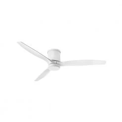 HOVER FLUSH 60 in. Indoor/Outdoor Integrated LED Matte White Ceiling Fan with Remote Control by HINKLEY