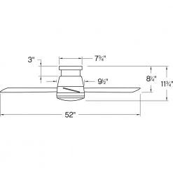 Trey 52 in. Integrated LED Indoor/Outdoor Matte White Ceiling Fan with Wall Switch by HINKLEY -HINKLEY || CANARM Shop matte white hinkley ceiling fans with lights 902752fmw lwd 1f 1000