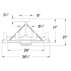 Sawyer 36 in. Indoor/Outdoor Matte White Ceiling Fan with Wall Switch by HINKLEY 7 Sawyer 36 in. Indoor/Outdoor Matte White Ceiling Fan with Wall Switch by HINKLEY -HINKLEY || CANARM Shop matte white hinkley ceiling fans with lights 902928fmw lwd 4f 1000
